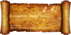Leimeter Amázia névjegykártya